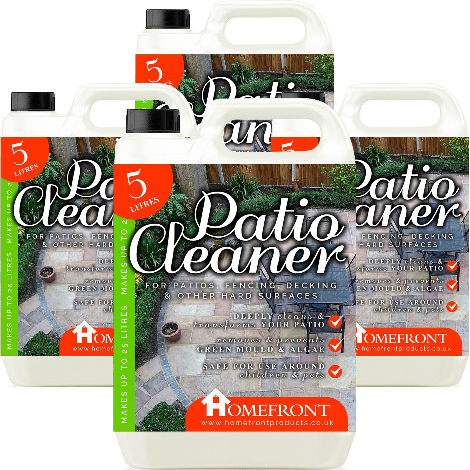 Homefront Patio Cleaner 25% Stronger Mould Algae Moss Killer Fluid Decking 20L