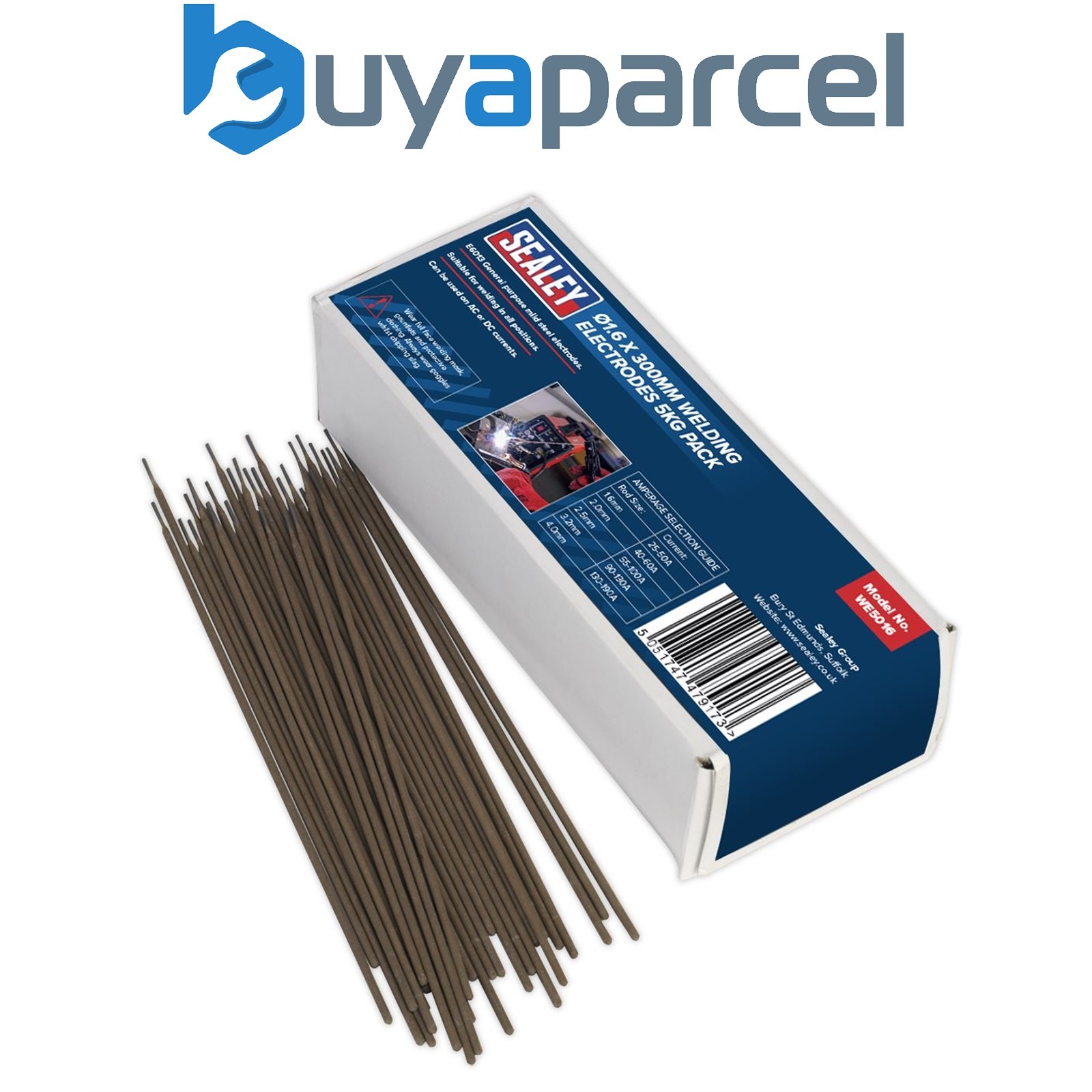 Sealey WE5016 Welding Electrodes 1.6 x 300mm - 5kg Pack
