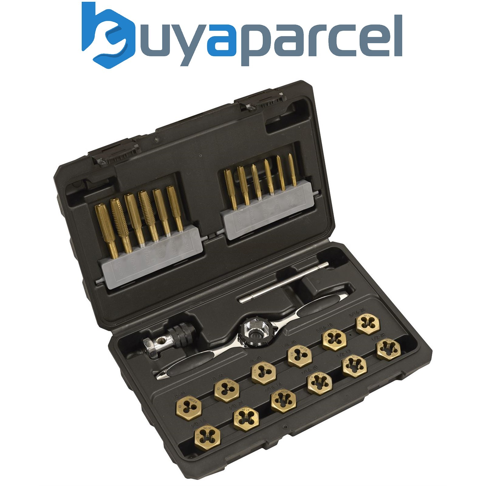 Sealey AK3026IMP Premier Hexagonal Tap & Die Set 26pc Hexagonal - Imperial - Tit