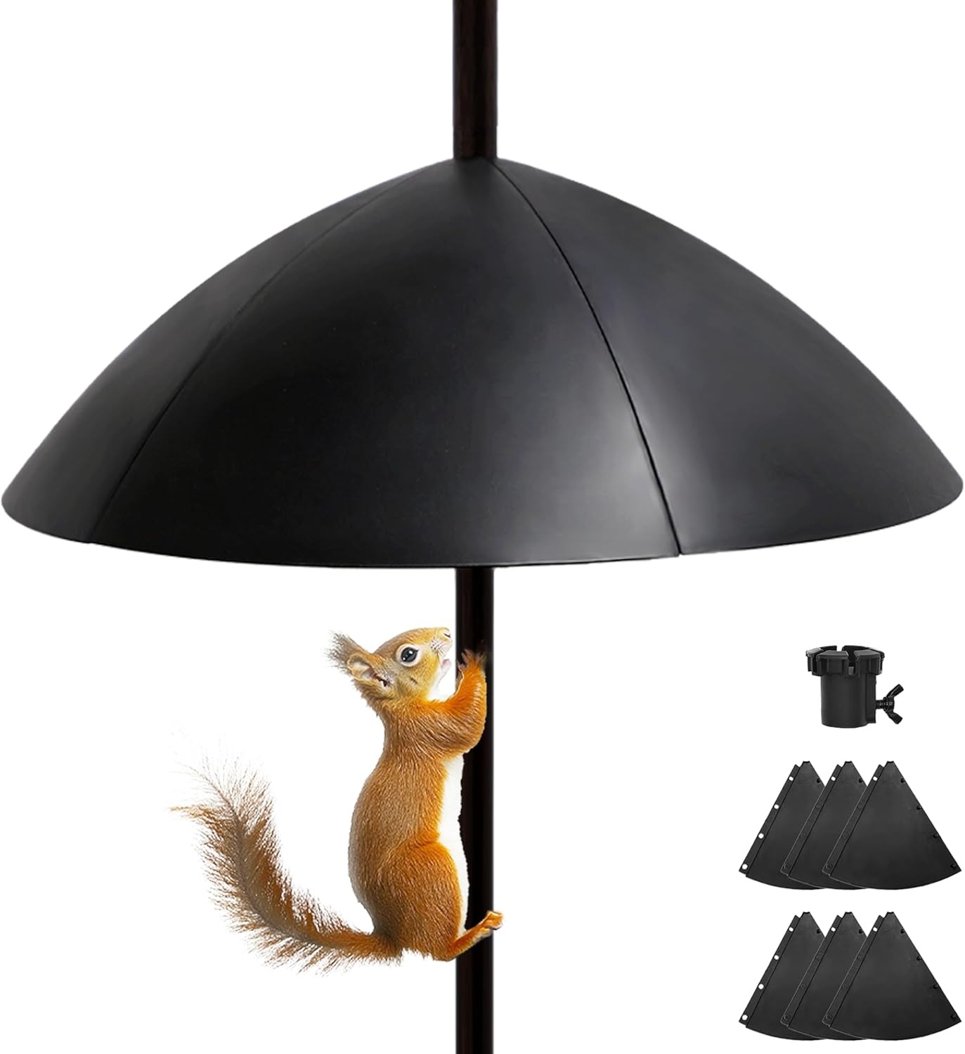 46cm Upgraded Squirrel Baffle,Dome Squirrel Proof For 2cm-2.4cm Bird Feeder Pol