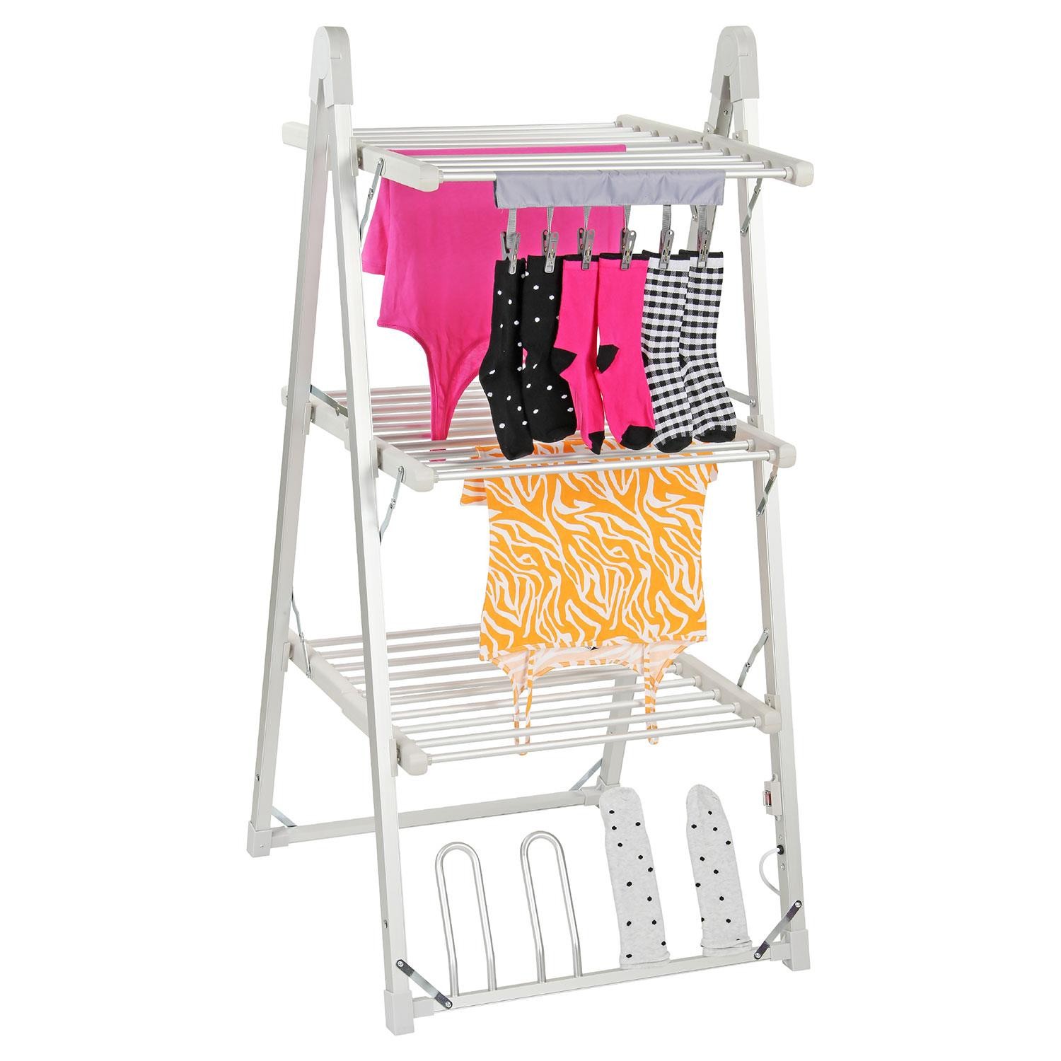 3 Tier A Frame Heated Clothes Dryer Airer Economic Washing Stores Flat 30 Rails