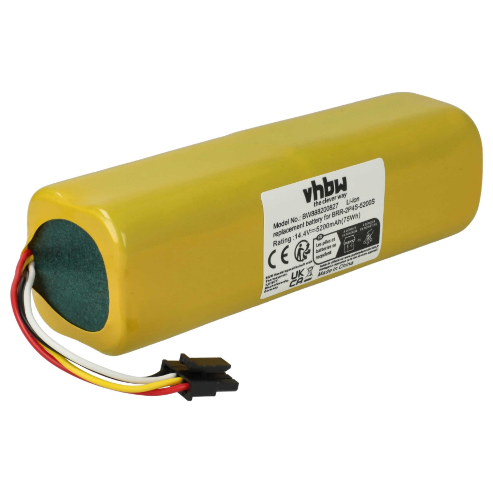 Battery for Xiaomi Roborock 1C S51 S552 S55 S552-00 S5 S5 Max S50 5200mAh 14.4V