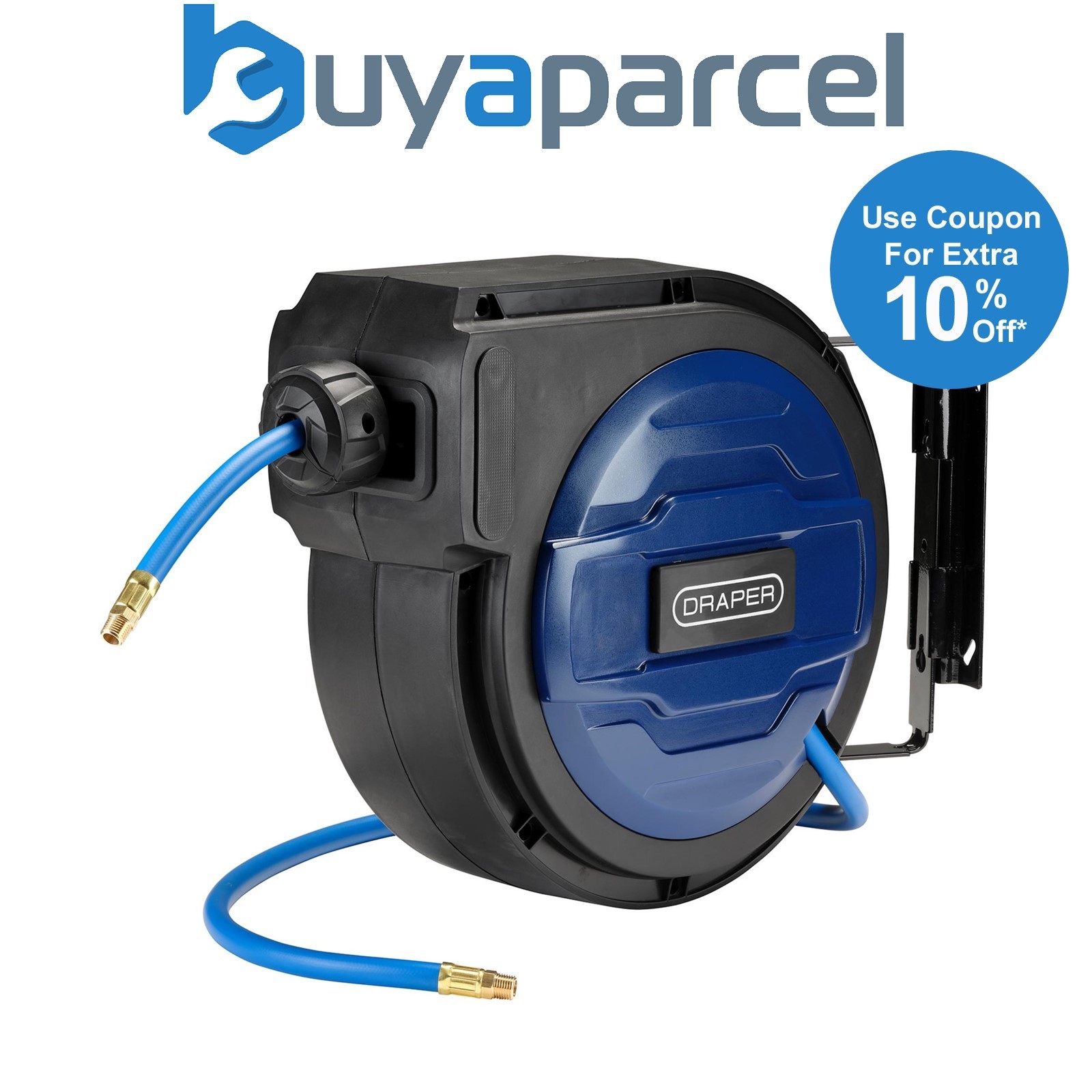 Draper 29676 Retractable Air Hose Reel, 1/4", 30m