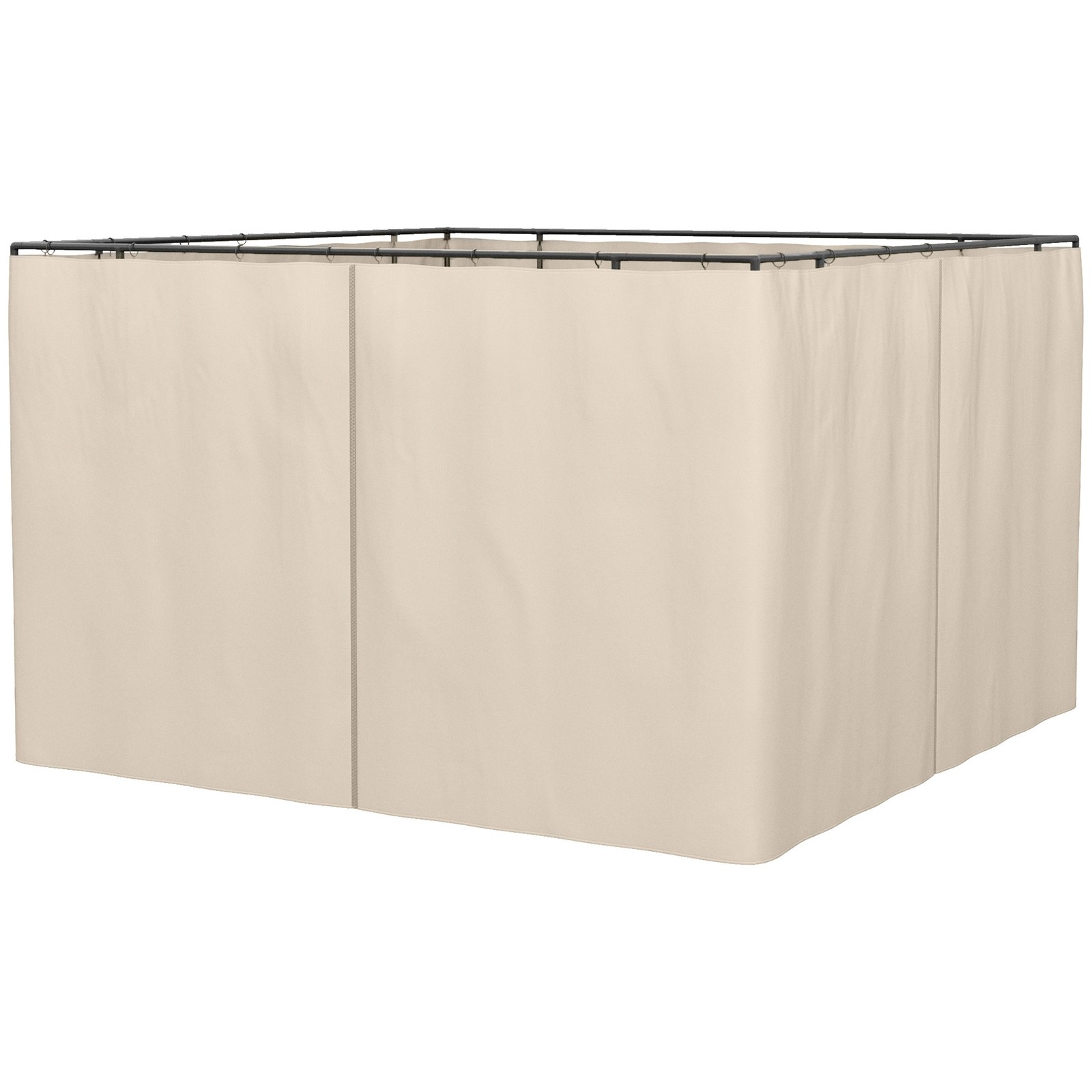 Outsunny 3 x 3(m) Universal Gazebo Replacement Sidewall Set, 4 Panels, Beige