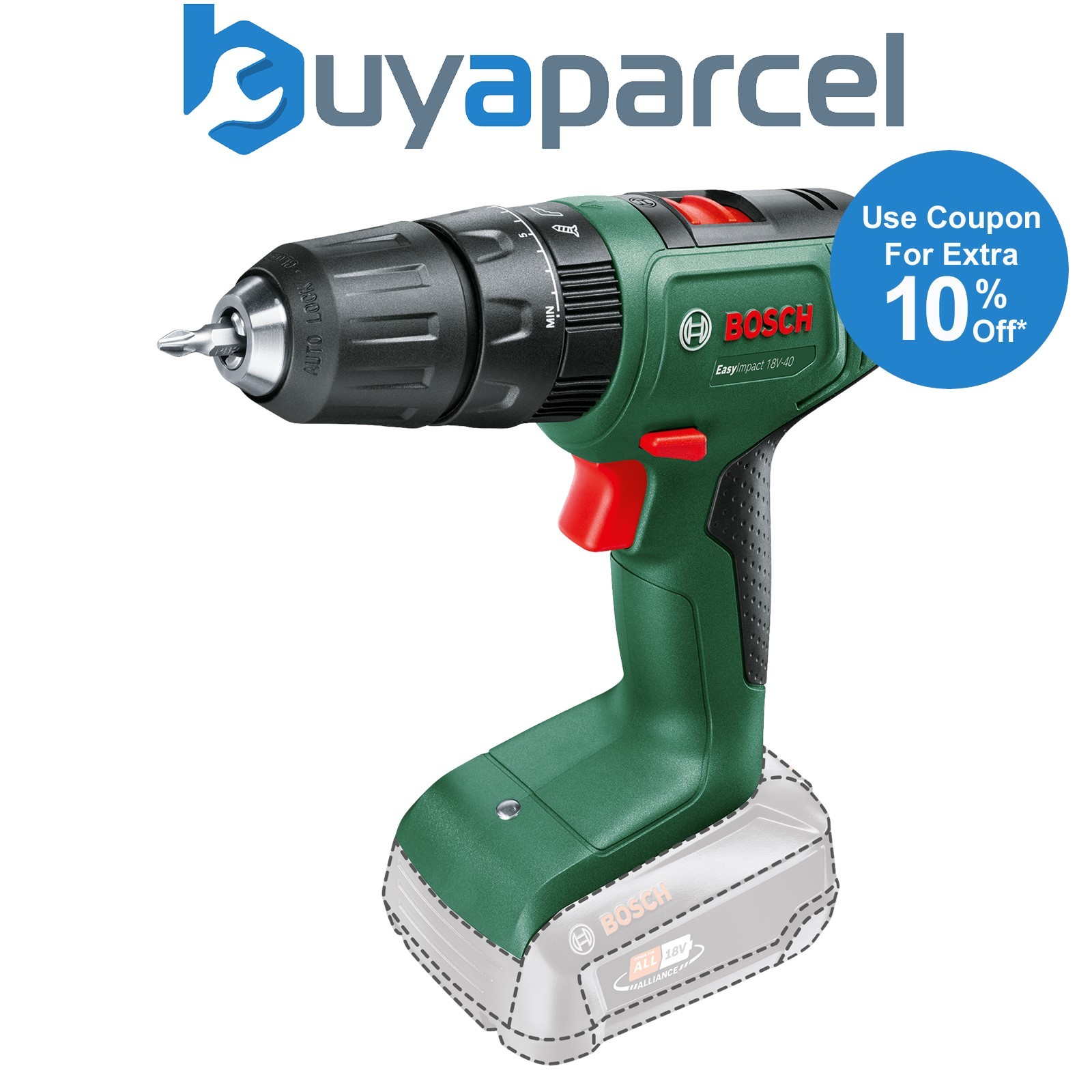 Bosch EasyImpact 18v 18V-40 Cordless Impact Driver Bare Unit 06039D8100