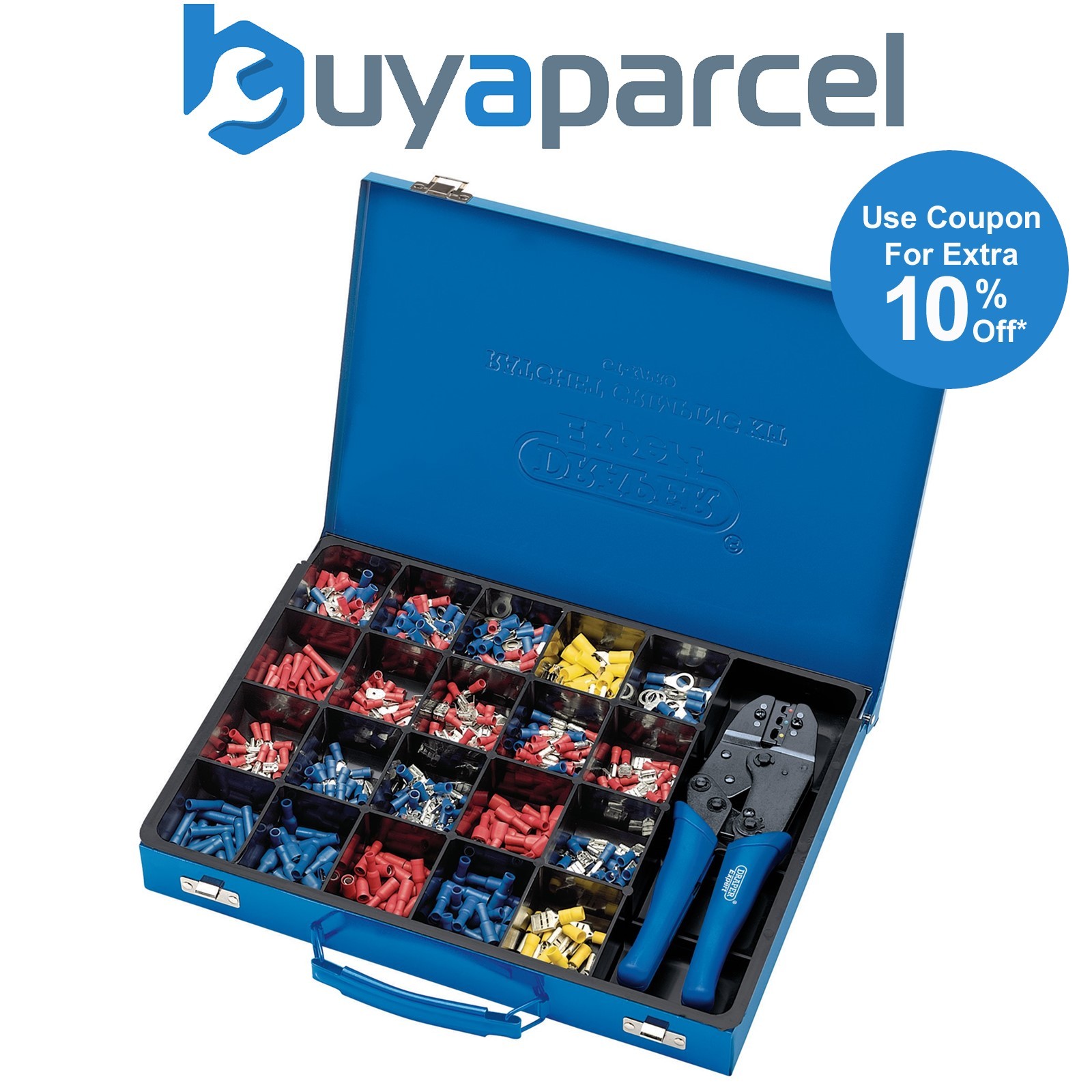 Draper 56383 Draper Expert Ratchet Crimping Tool And Terminal Kit, 220mm