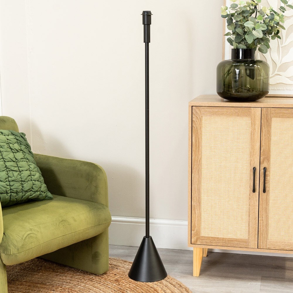 Mitch Metal Triangle Floor Lamp Base Standard Living Room Lounge Light Black