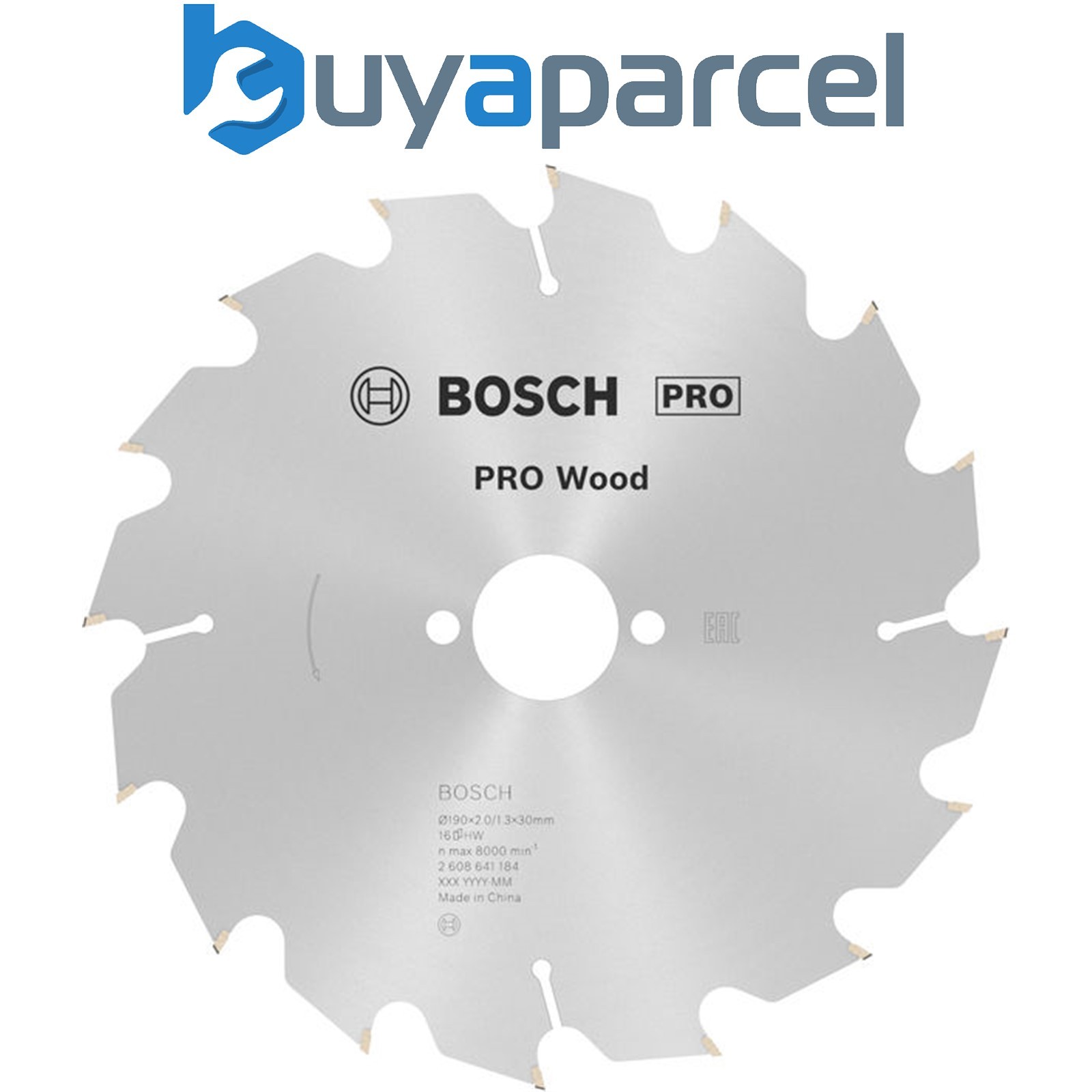 Bosch PRO Wood Circular Saw Blade 190 x 2 x 30 mm T16 2608641184