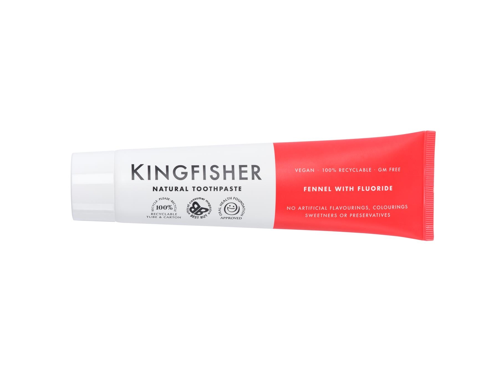 Kingfisher Toothpaste - Fennel (With Fluoride) 100ml (Pack of 6)