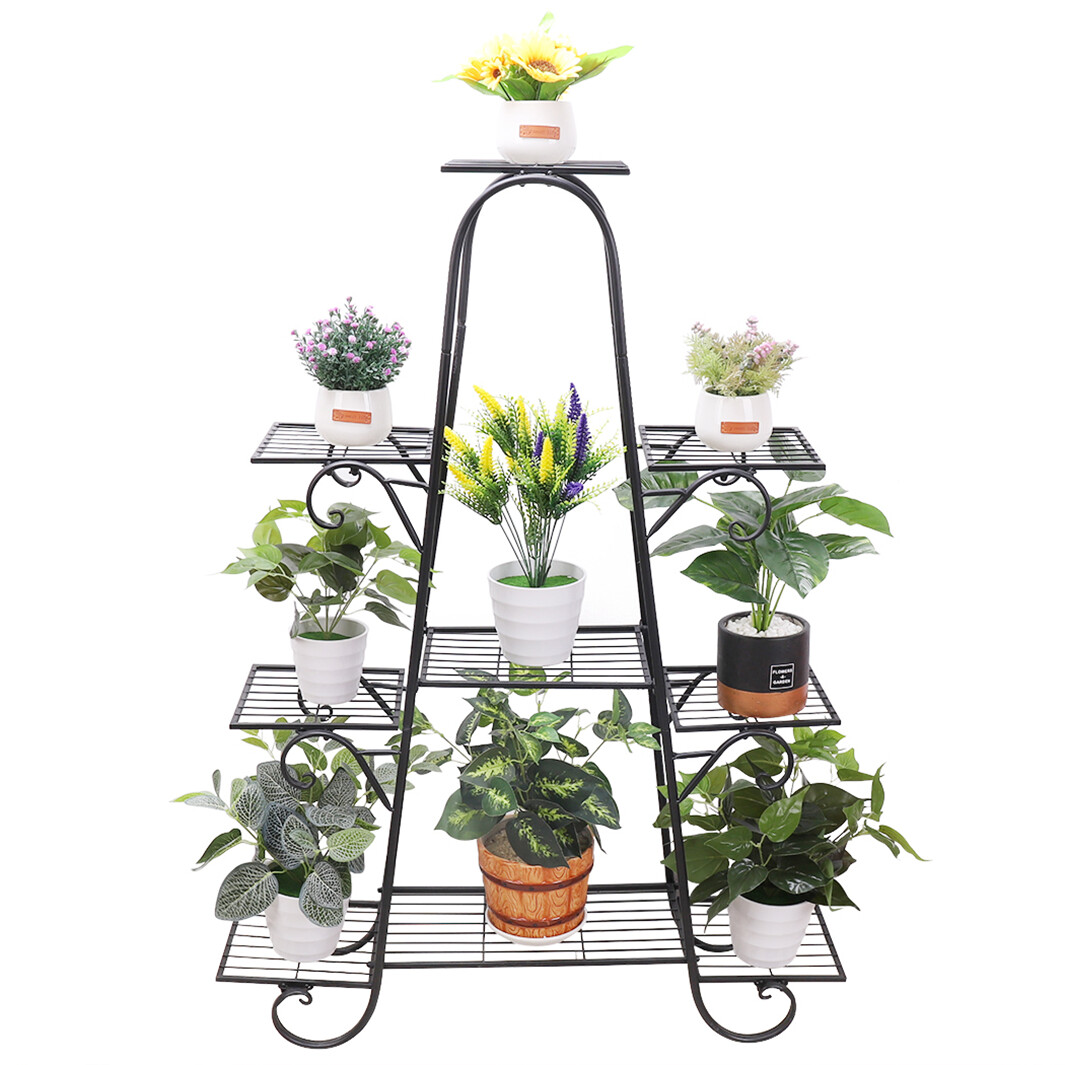 Stable Multi Tier Garden Plant Stand Bookcase Bamboo Wood Metal Various 60 Style