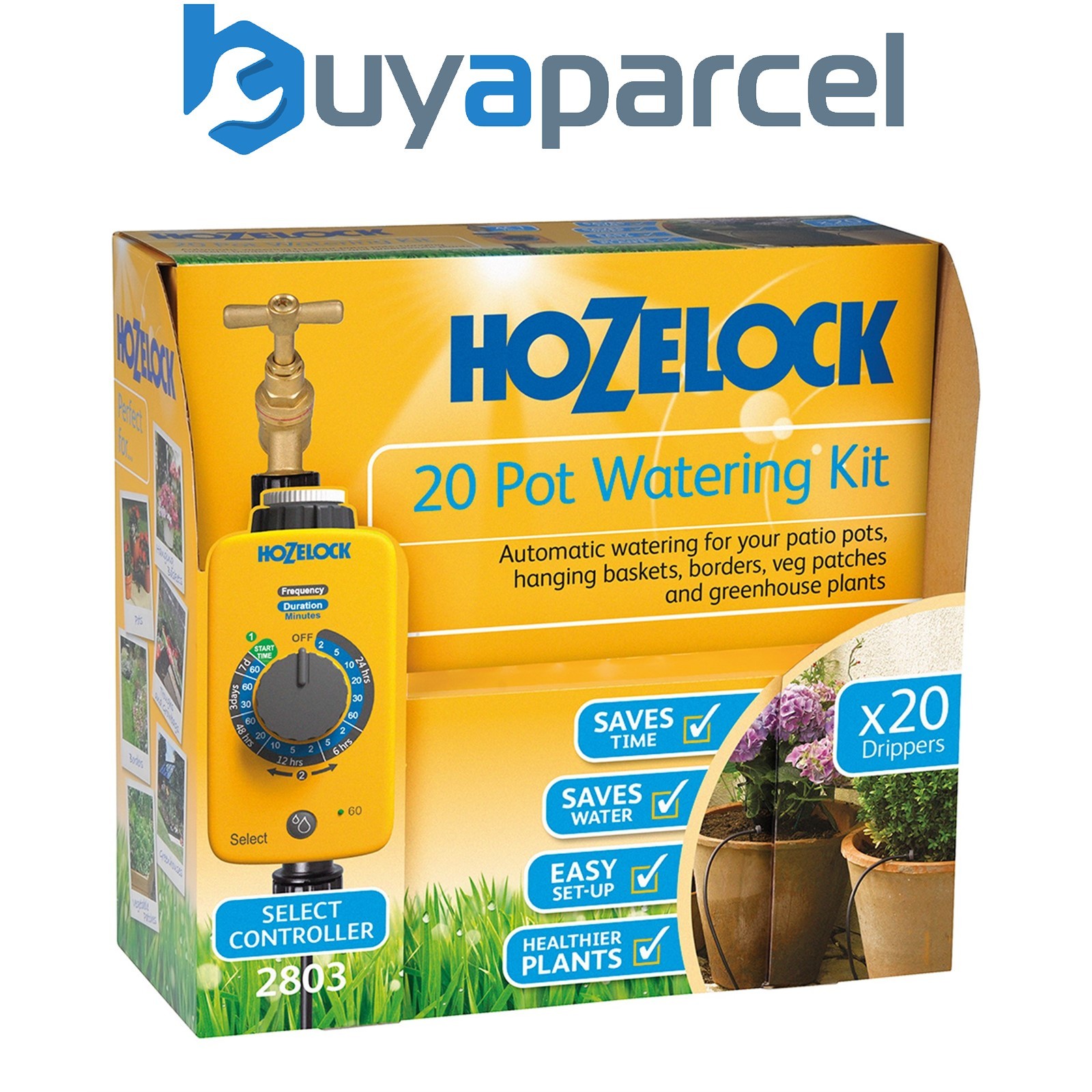 Hozelock Plus Auto 20 Plant Pot 7.5m Hedge Watering Kit 2803 Select Timer