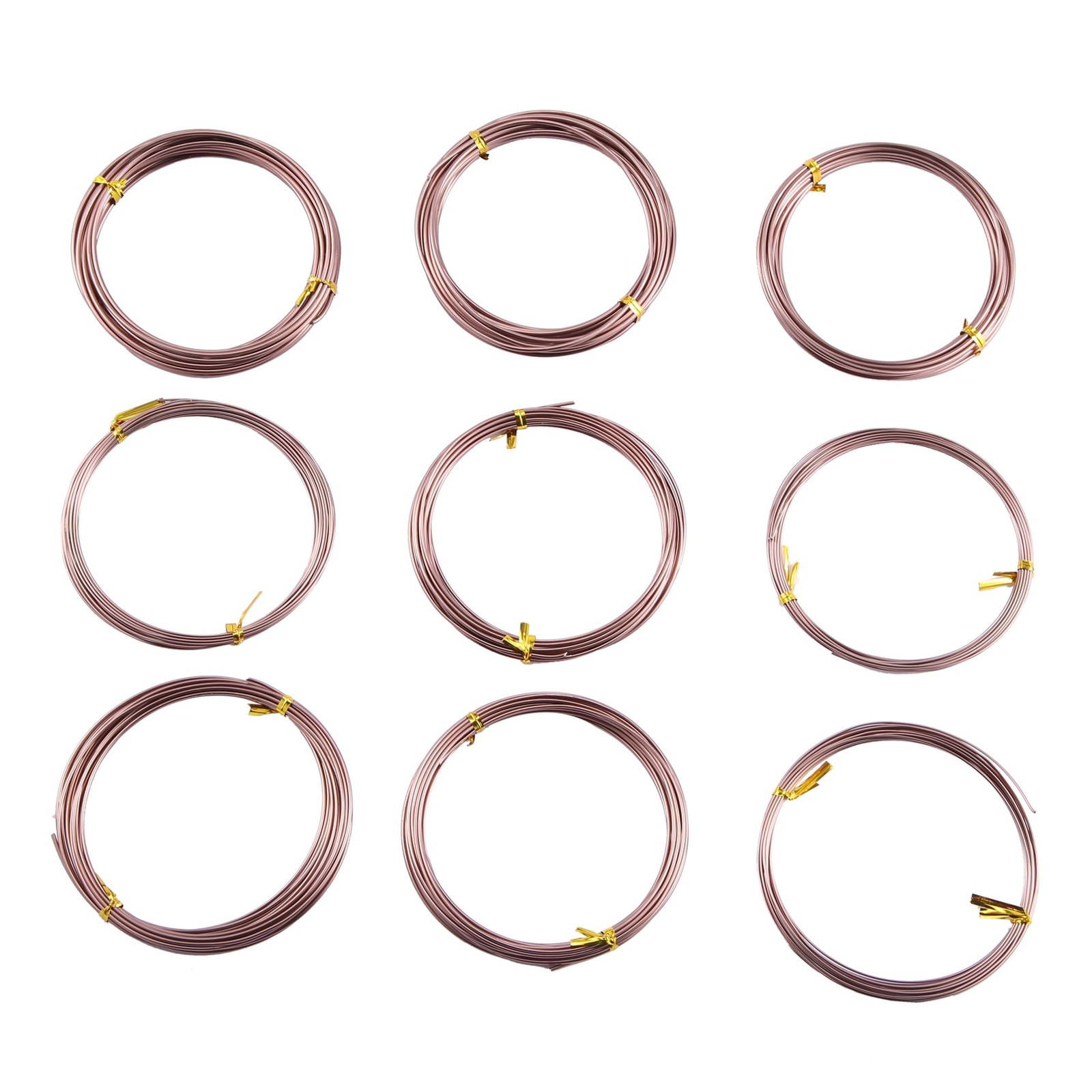 6X(9 Rolls Bonsai Wires Anodized Aluminum Bonsai Training Wire with 3 Sizes7051