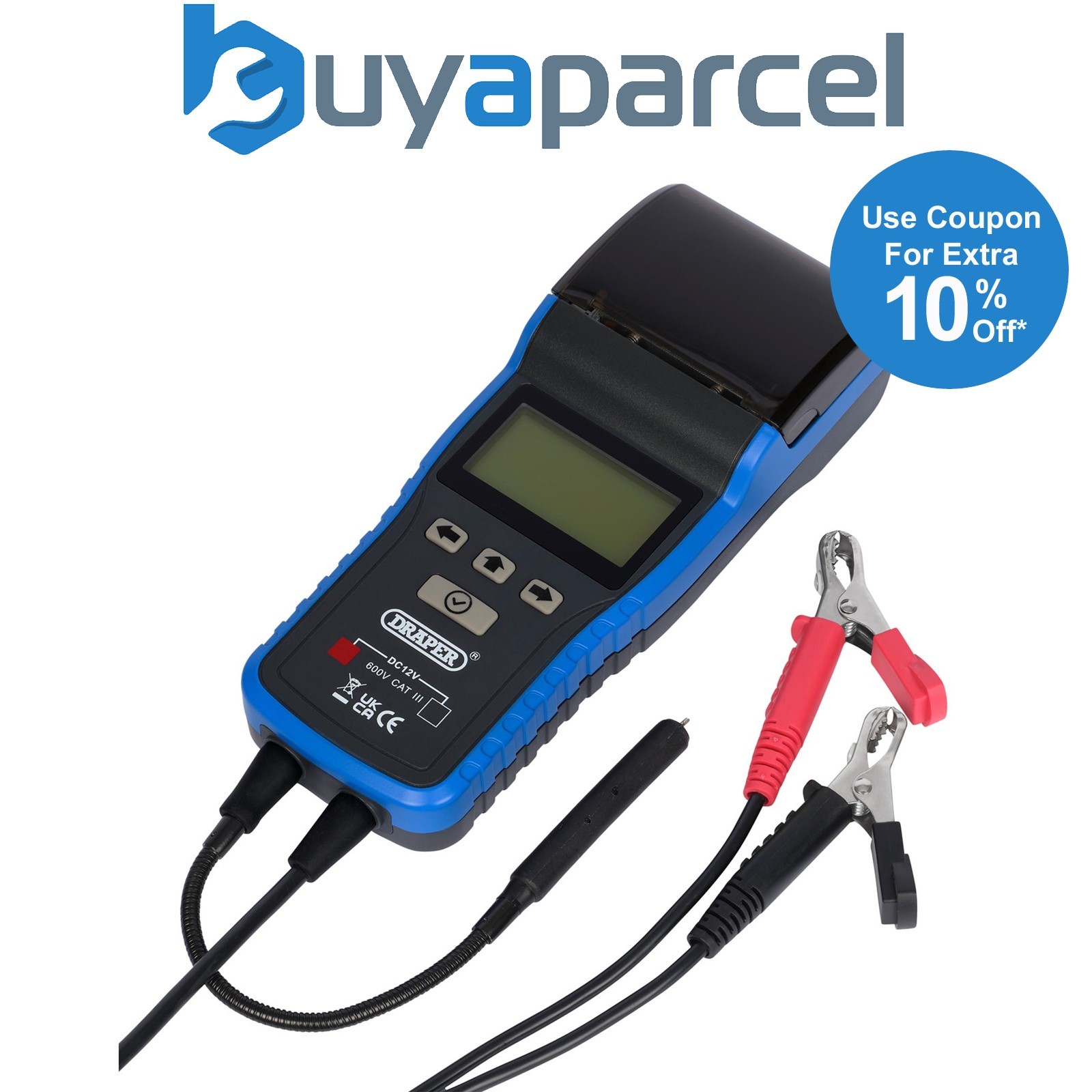 Draper 23707 12V Digital Brake Fluid Tester with Printer