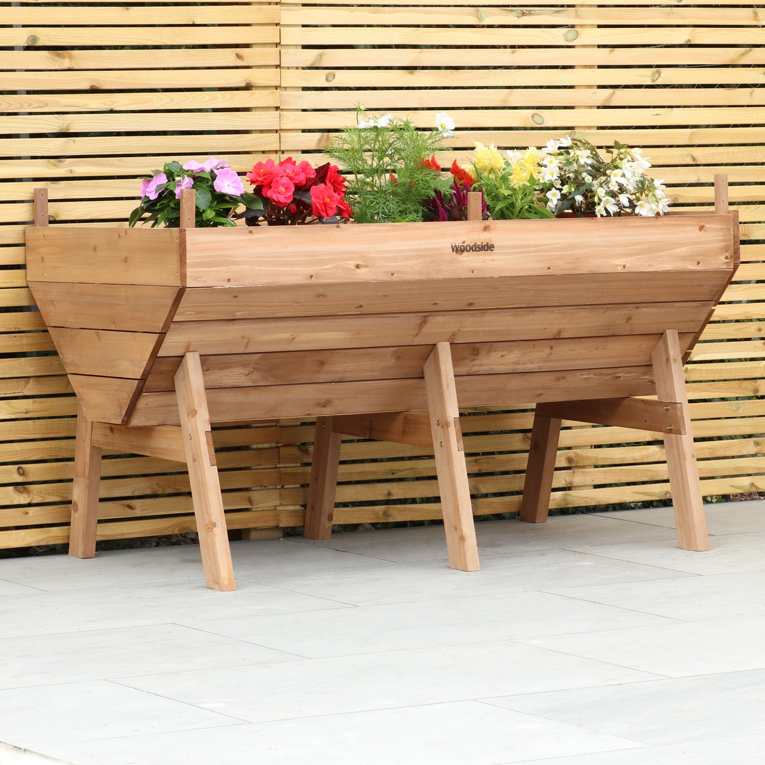 Woodside Raised Wooden Garden Bed Planter, Plants & Vegetable/Herb Box