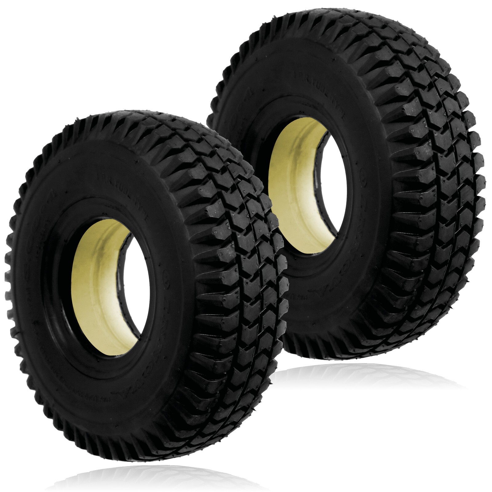 Mobility Scooter Tyre 3.00 x 4 Solid Block Tread 3.00-4 300x4 260x85 PU Fill x 2