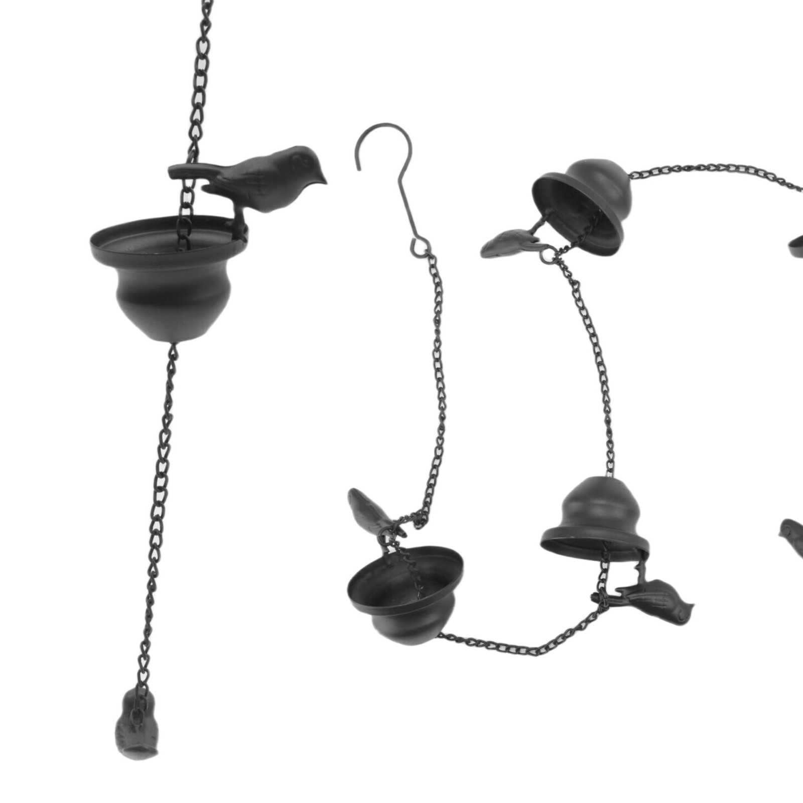 1 Piece Rain Chains 7.8Ft Rain Chimes with Attached Hanger and Birds I3T86648
