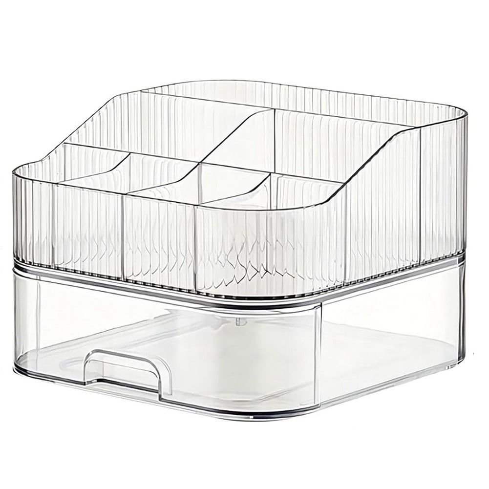 3X(Makeup Organizer with Stackable Drawer Countertop Vanity Organizers for6206