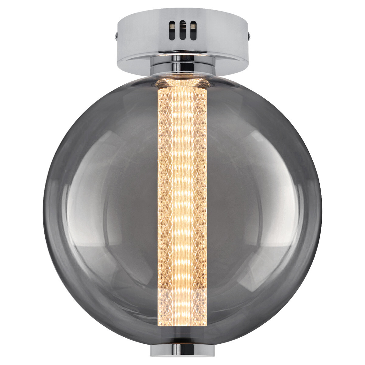 Smoked Grey Glass Ceiling Light Flush Mount 9W 3000K LED Lamp Shade K440