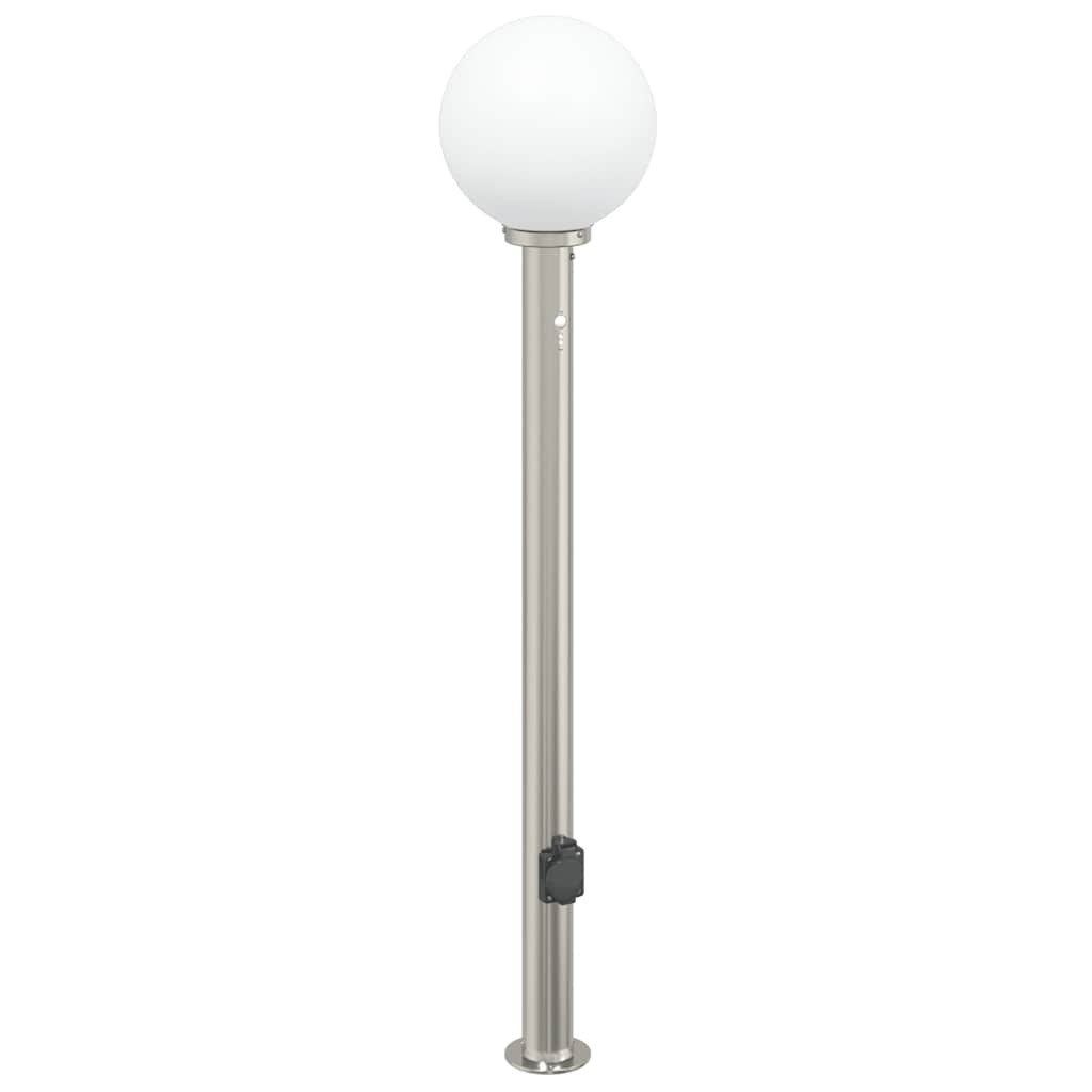 Bollard Light 120 cm Stainless Steel with Sensor & Outlet Outdoor Garden vidaXL