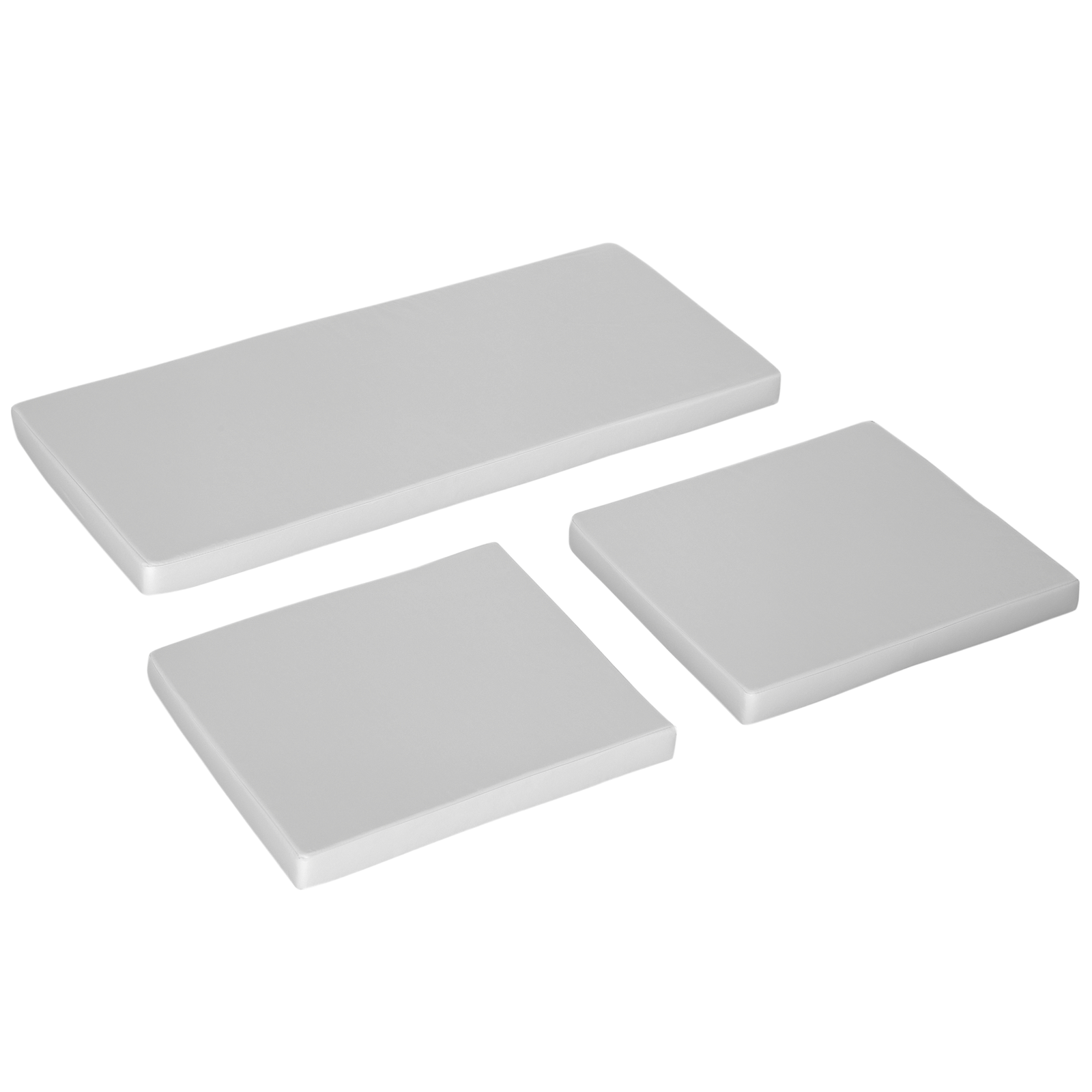 Outsunny 3PCs Rattan Garden Seat Cushions Pads for Patio Furniture, Grey