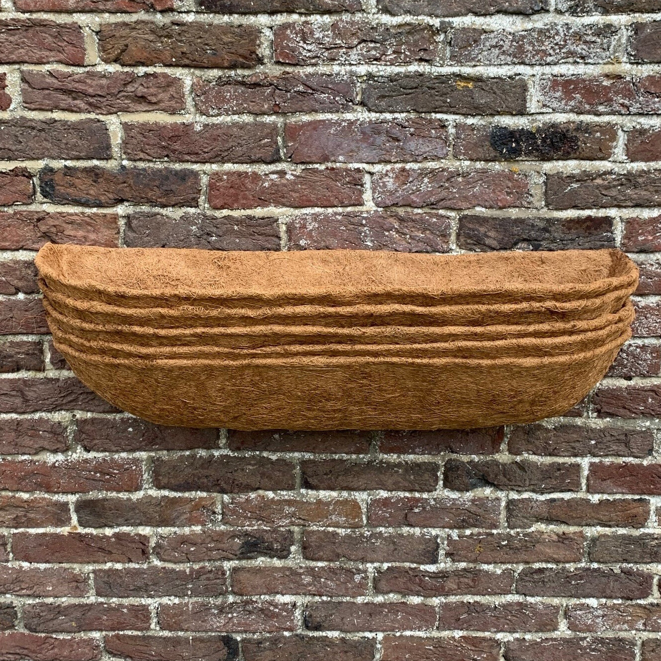 Coco Fibre Garden Wall Trough Planter Basket Liner (75cm / 30 inch) - Pack of 5