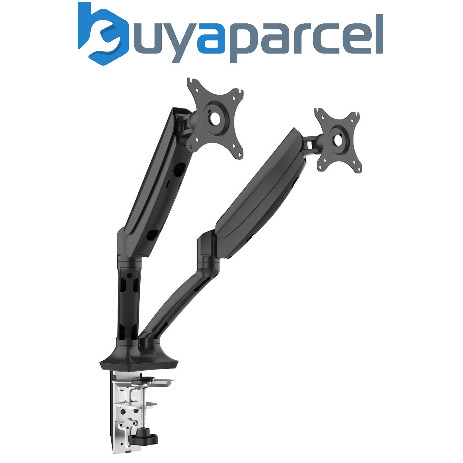 Sealey DH25 Dellonda Adjustable Double Monitor Arm with 360 Rotation - Black