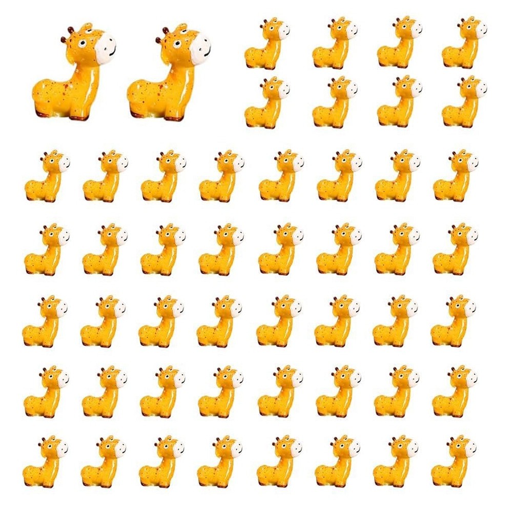 3X(50PCS Jungle Animals Figurines Resin Tiny Animal Miniatures Wild Animal7861