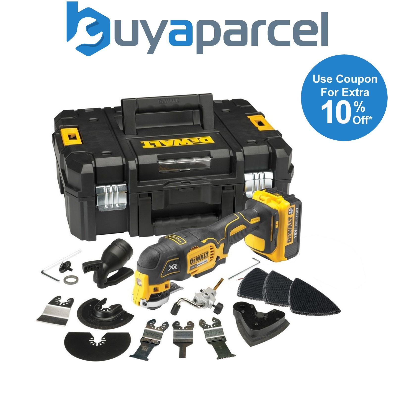 Dewalt DCS355M2 18v XR Brushless Oscillating Multi Tool + 35 Accessory Kit TSTAK