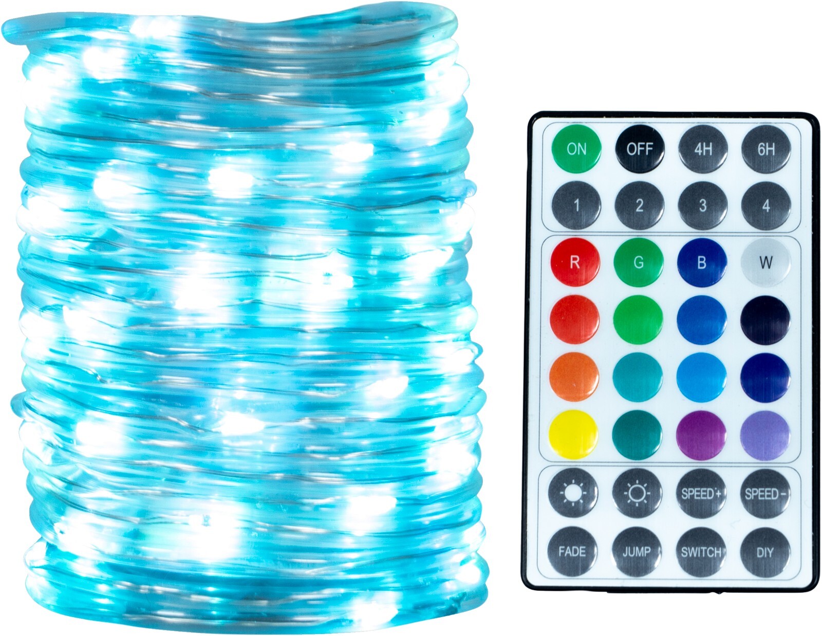 Multicoloured 6m Outdoor Tubelight LED RGB Garden Mood Lighting with Remote