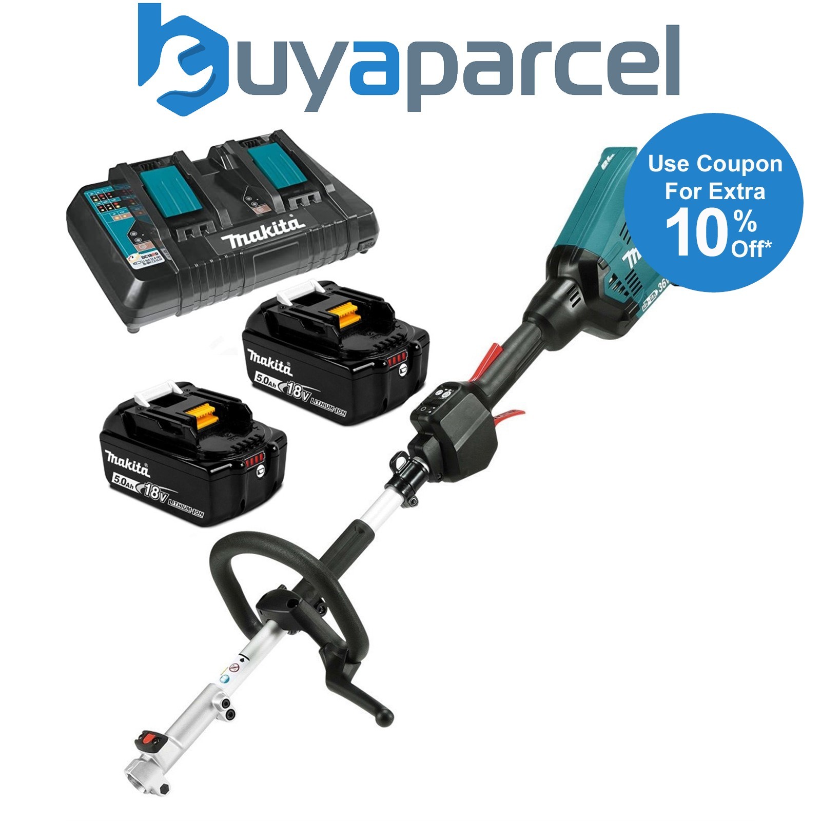 Makita DUX60 Brushless Twin 18v 36v LXT Cordless Split Shaft Multi Tool 2 x 5ah