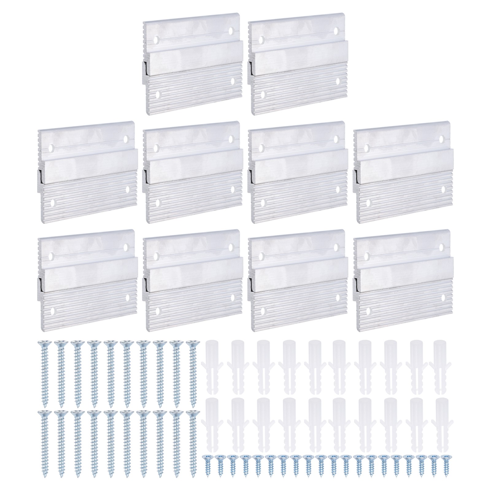 10 Pairs French Cleat Picture Hanger 4" Z Clip Interlocking Wall Mount Bracket