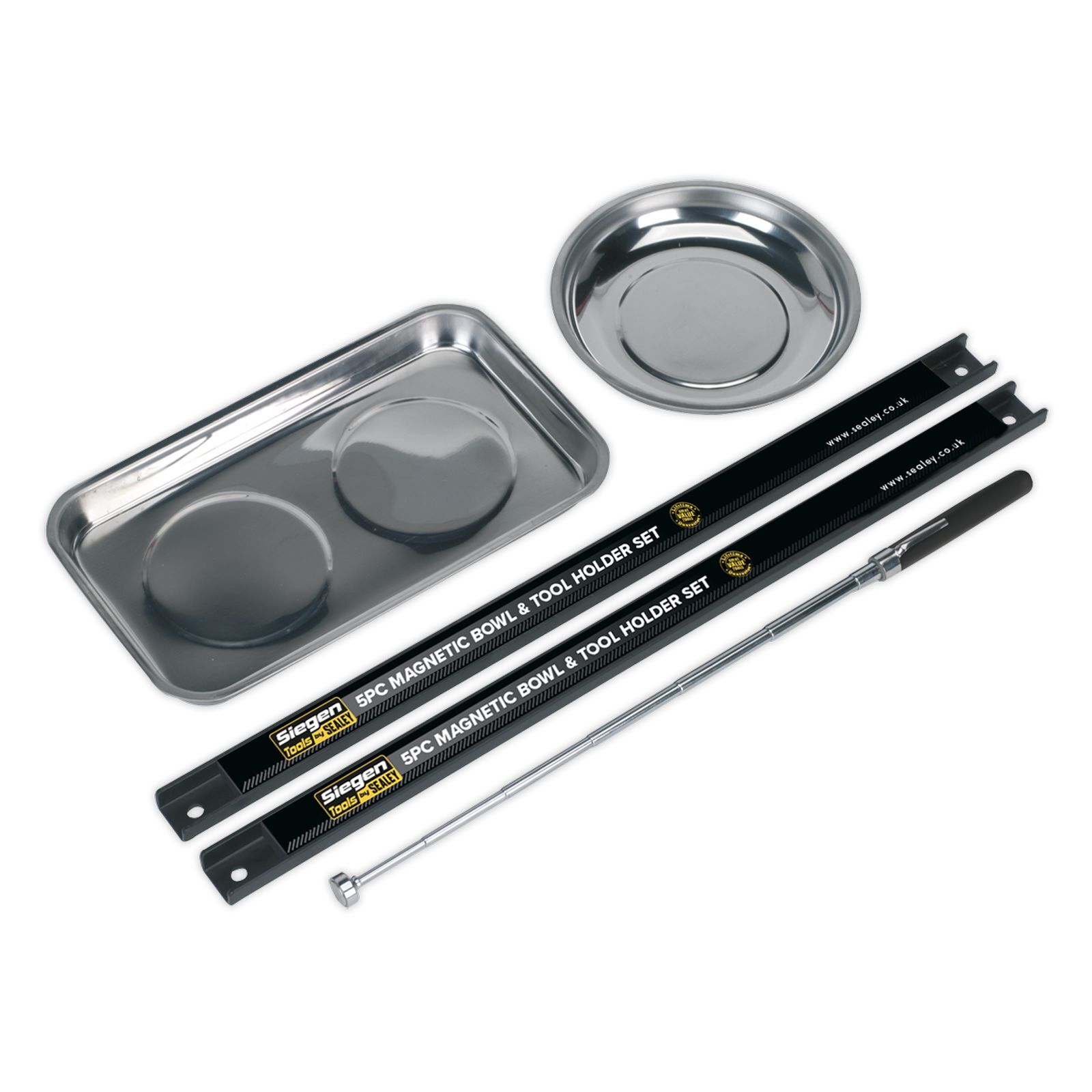 Siegen Magnetic Bowl & Tool Holder Set 5 Piece Magnetic Tool Holder S0773