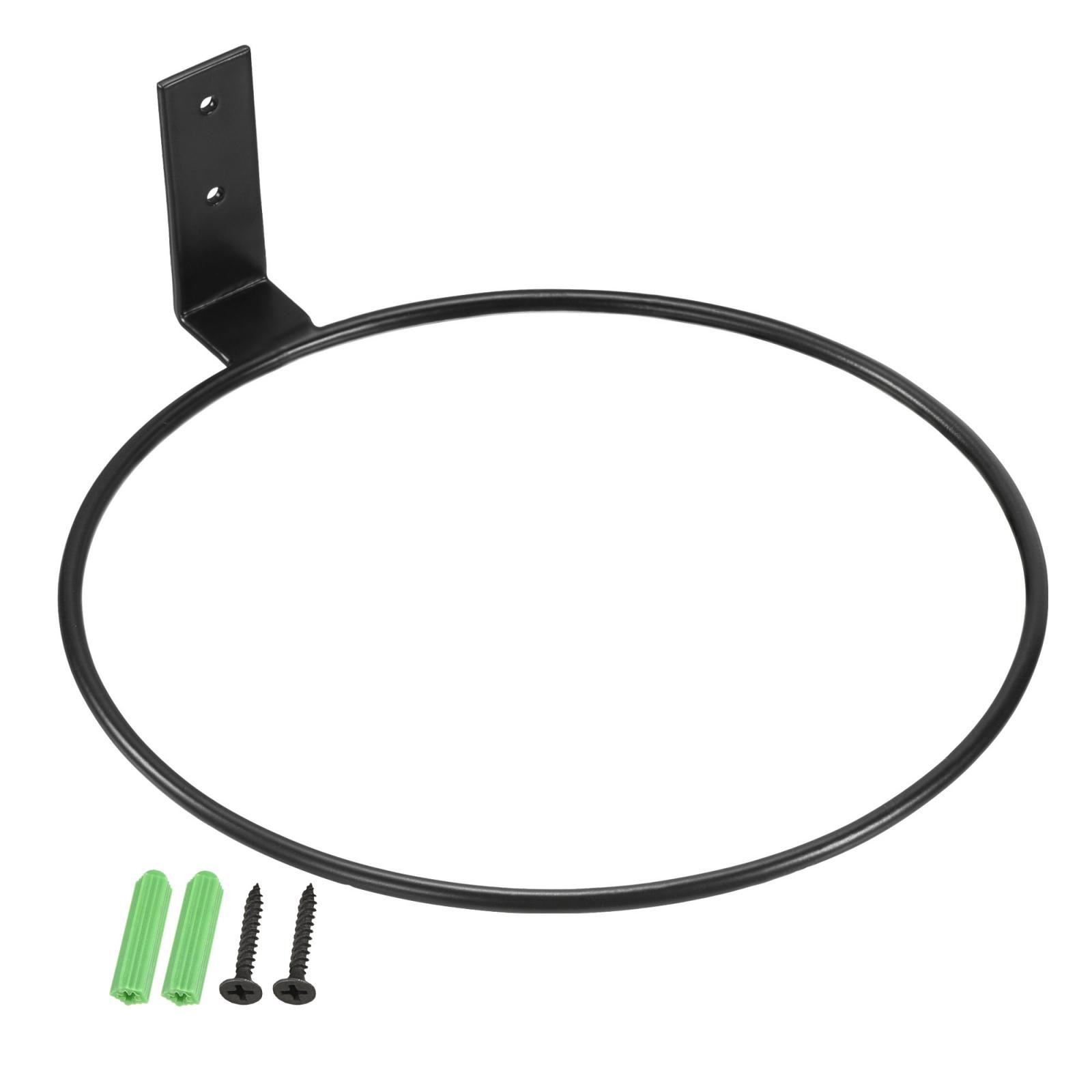 3pcs 8 Inch Flower Pot Holder, Ring Wall Mounted Plant Stand Rack, Black