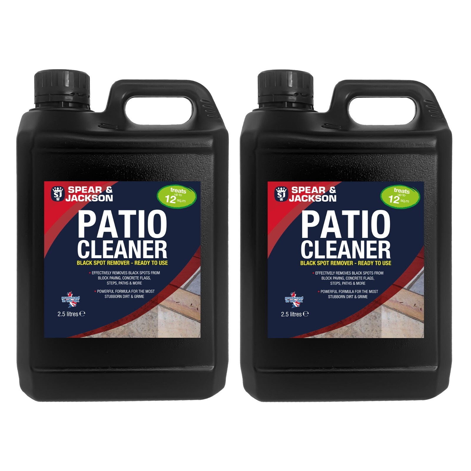 Black Spot Remover - Spear & Jackson - 2 x 2.5L - Ready to Use Patio Cleaner
