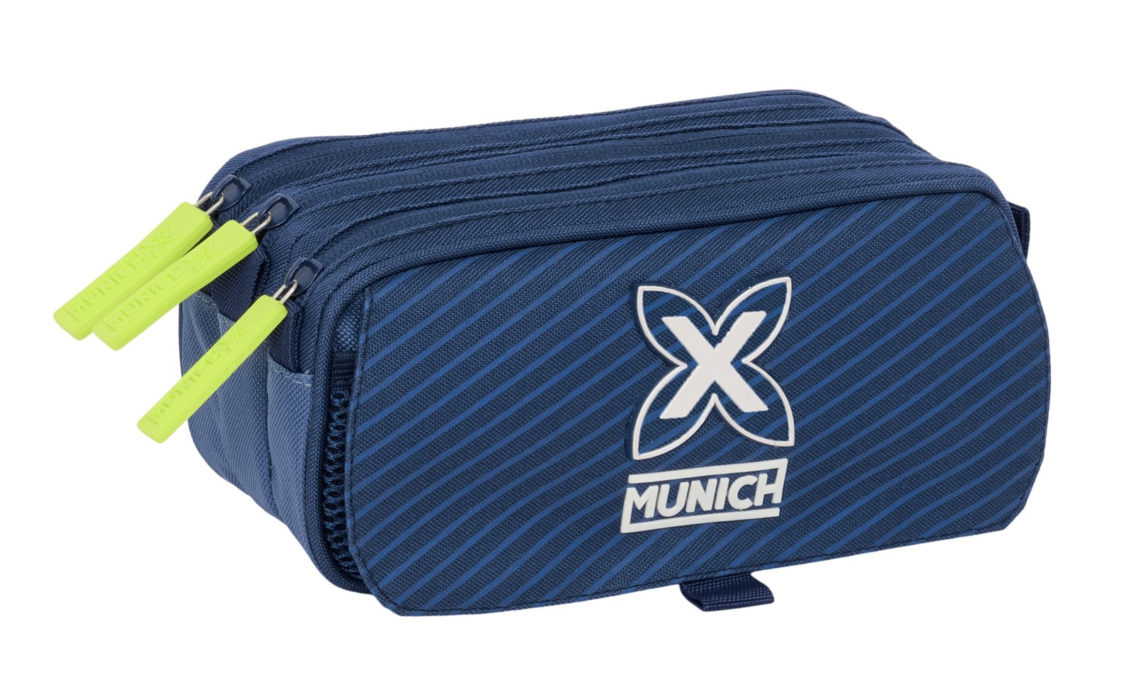 Safta Munich Blue Indian – Triple Big Pencil Case, Children's Pencil Case, Ideal