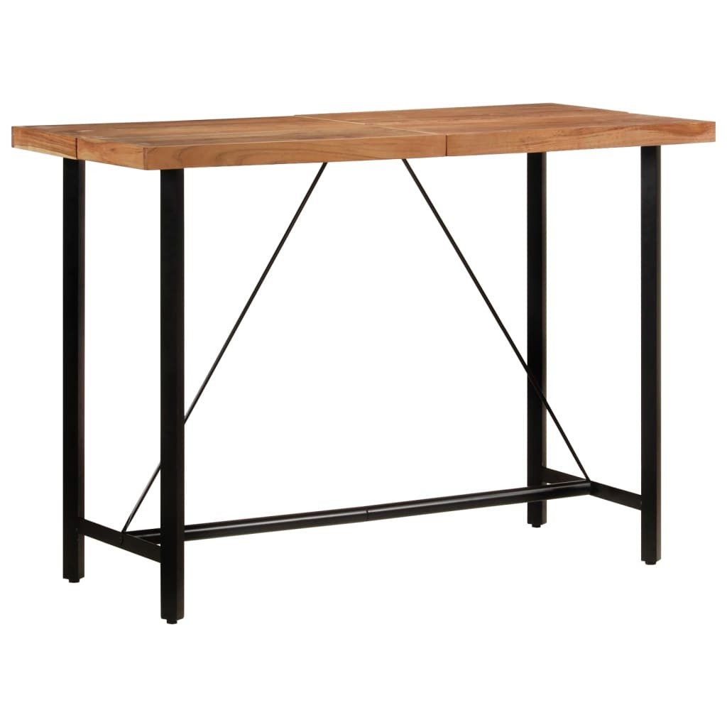 Bar Table Kitchen Coffee Side Solid Wood Acacia and Iron vidaXL
