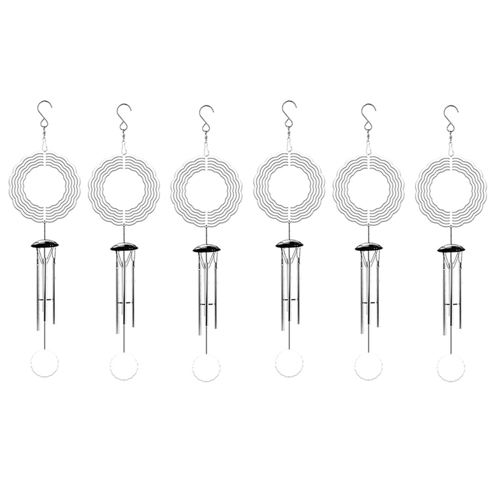 6PCS Sublimation Wind Spinner Blanks Outdoor Decor, Outdoors Wind Chimes9633