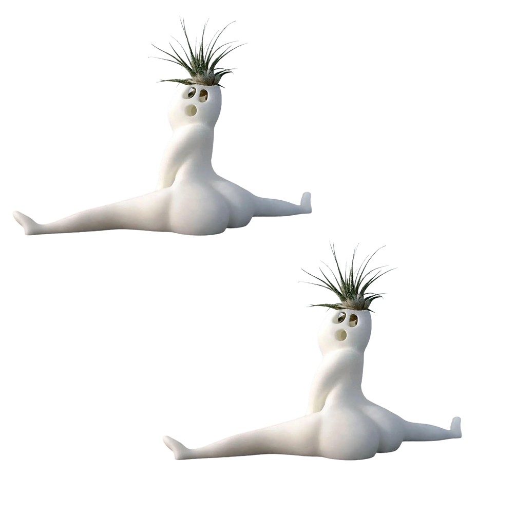 3X(2PCS Funny Big Booty Ghost Planter Air Fern Display Stand M2U8)9057