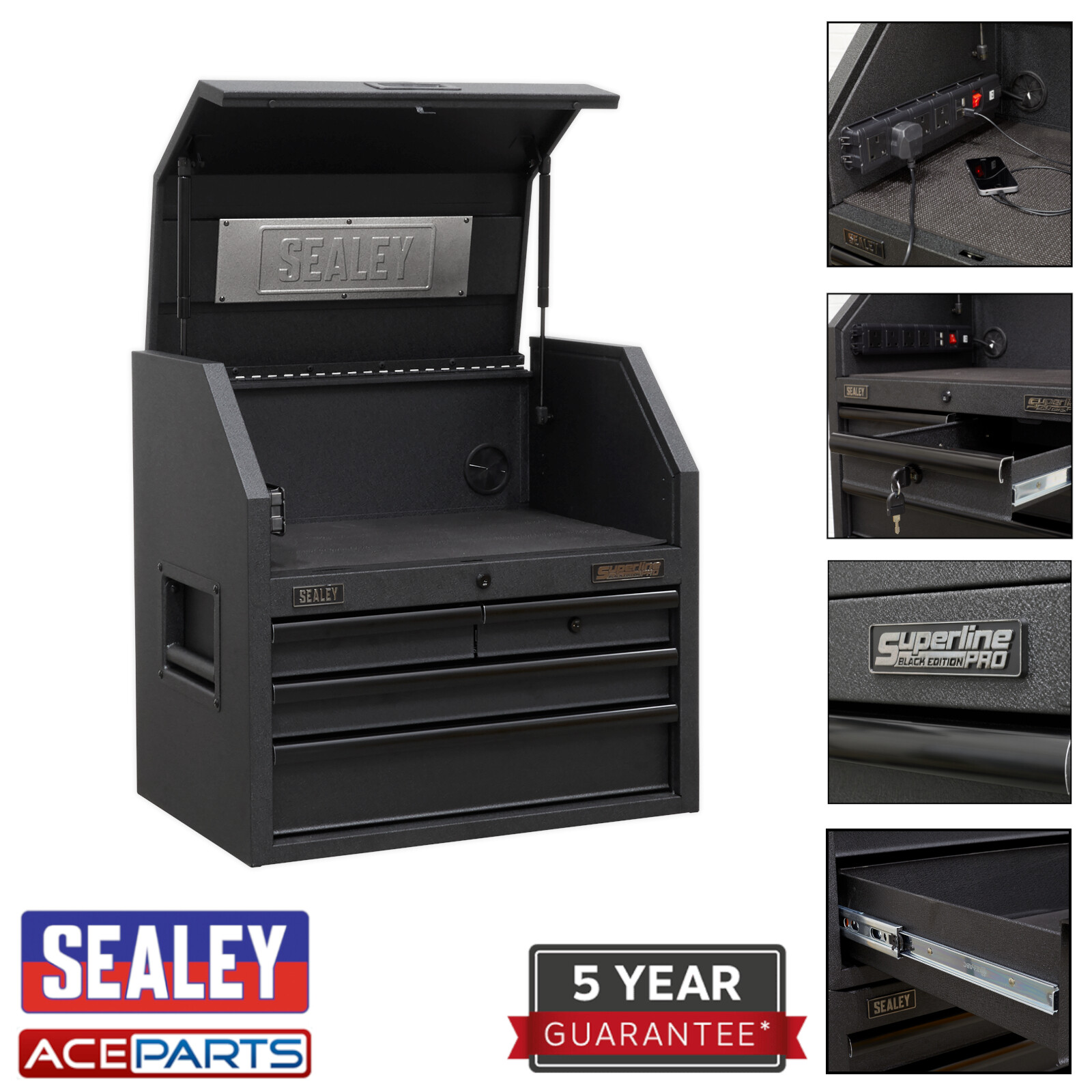 Sealey Tool Box Chest Cabinet Topchest 4 Drawer 660mm Soft Close Drawers