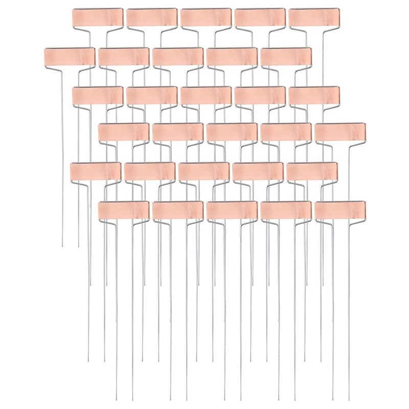 30 Pack 10 Inch High Copper Plate Metal Plant Labels Garden Stake Tags8187