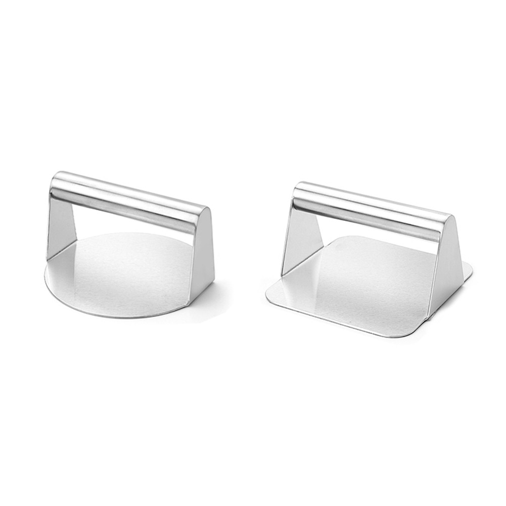 Stainless Steel Hamburger Meat Circular Square Burger Meat Press5185