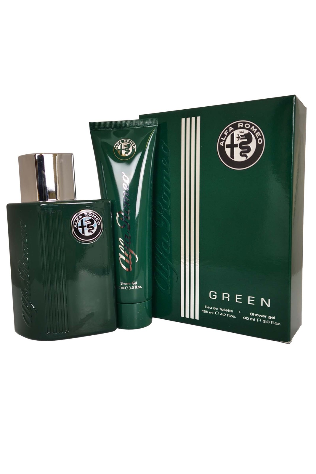 Alfa Romeo Green for Men Eau de Toilette Spray 125ml Shower Gel 90ml