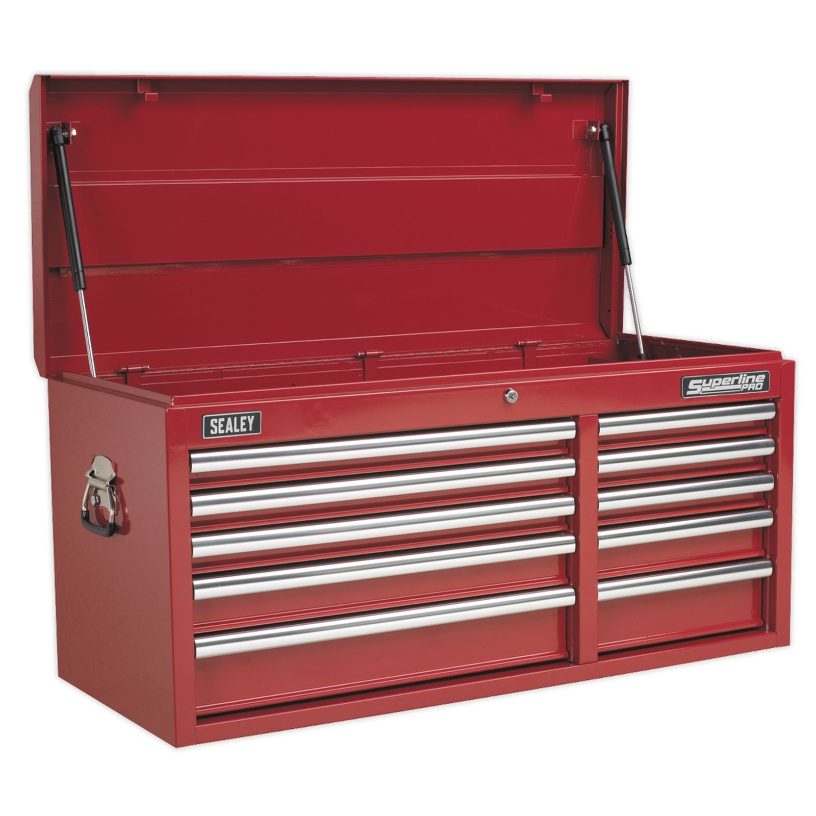 Sealey Topchest 10 Drawer with Ball Bearing Runners Heavy Duty - Red Chest