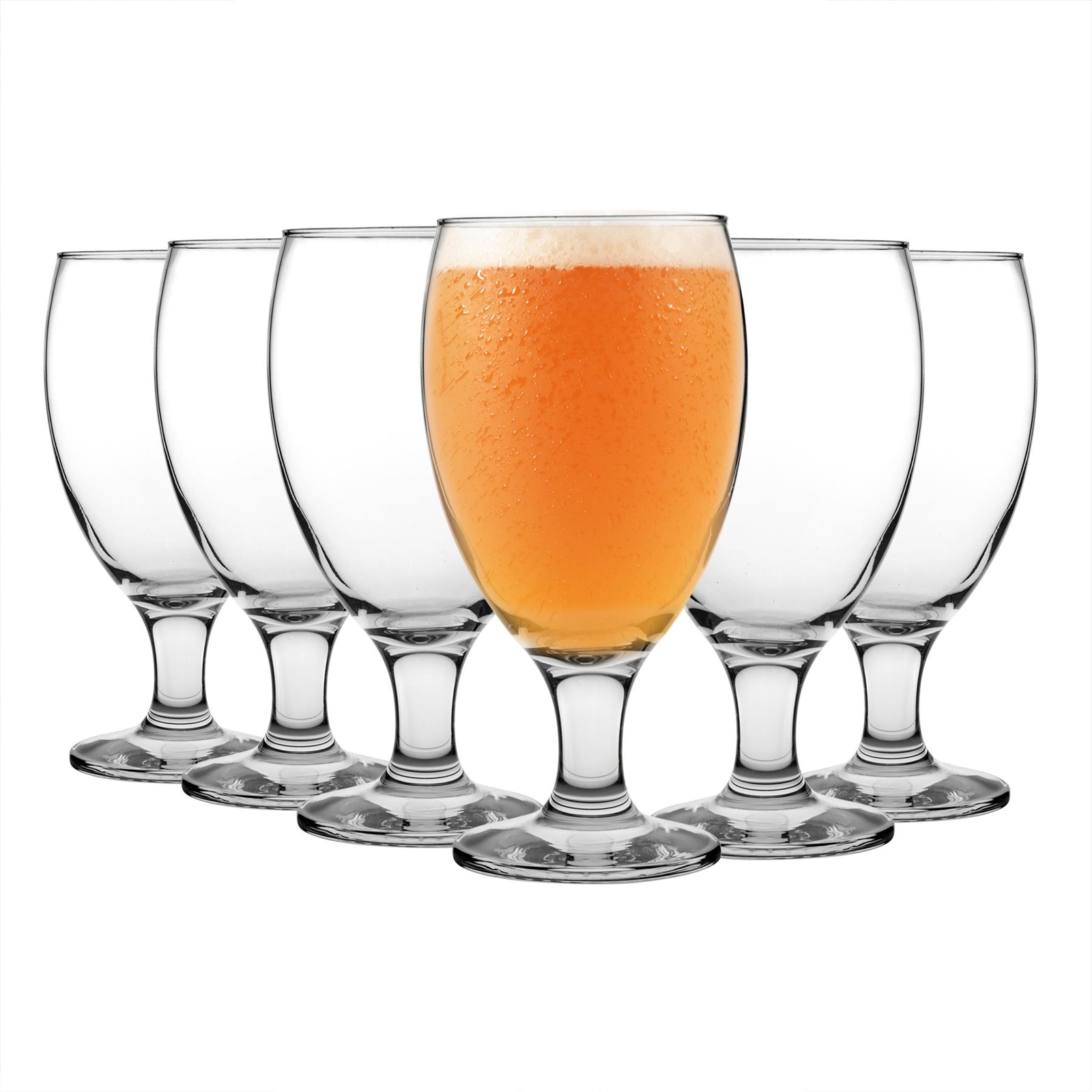 LAV 12x Empire Snifter Beer Glasses Traditional Ale Goblet with Stem 590ml