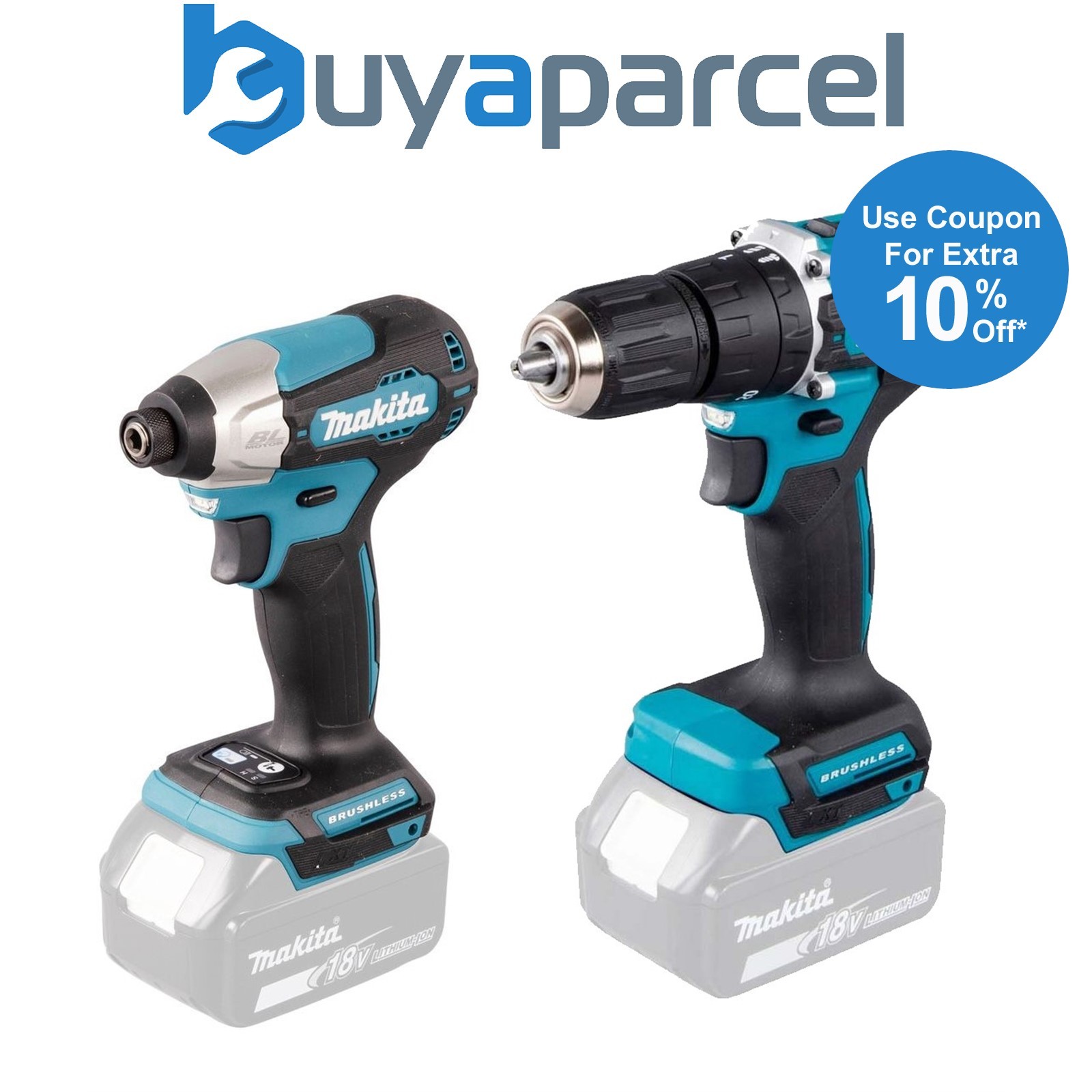 Makita 18v DLX2414 Brushless Kit DHP487 Hammer Drill DTD157 Impact Driver Bare