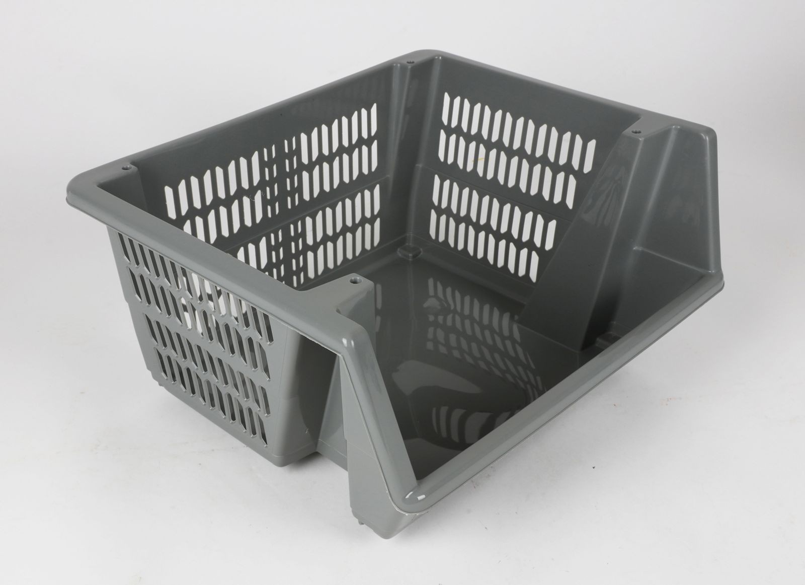 4x Rack Stacking Boxes Plastic Vegetable Basket Fruit Box Hamper Stackable