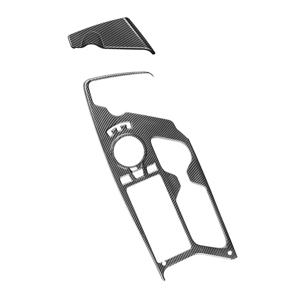 2Pcs Car Carbon Fiber Center Console Gear Panel Water Cup Holder1378