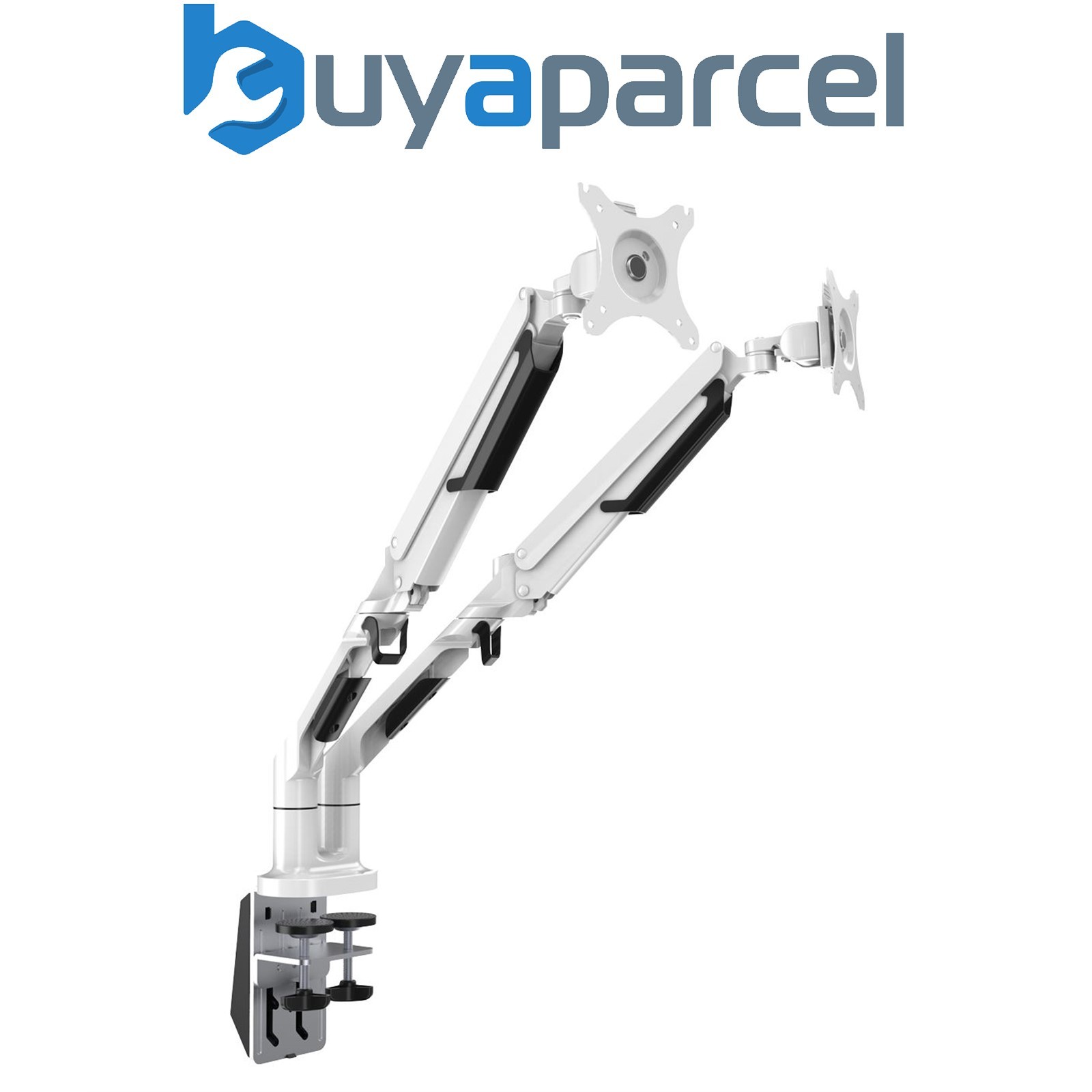 Sealey DH27 Dellonda Adjustable Double Monitor Arm with 360� Rotation - White