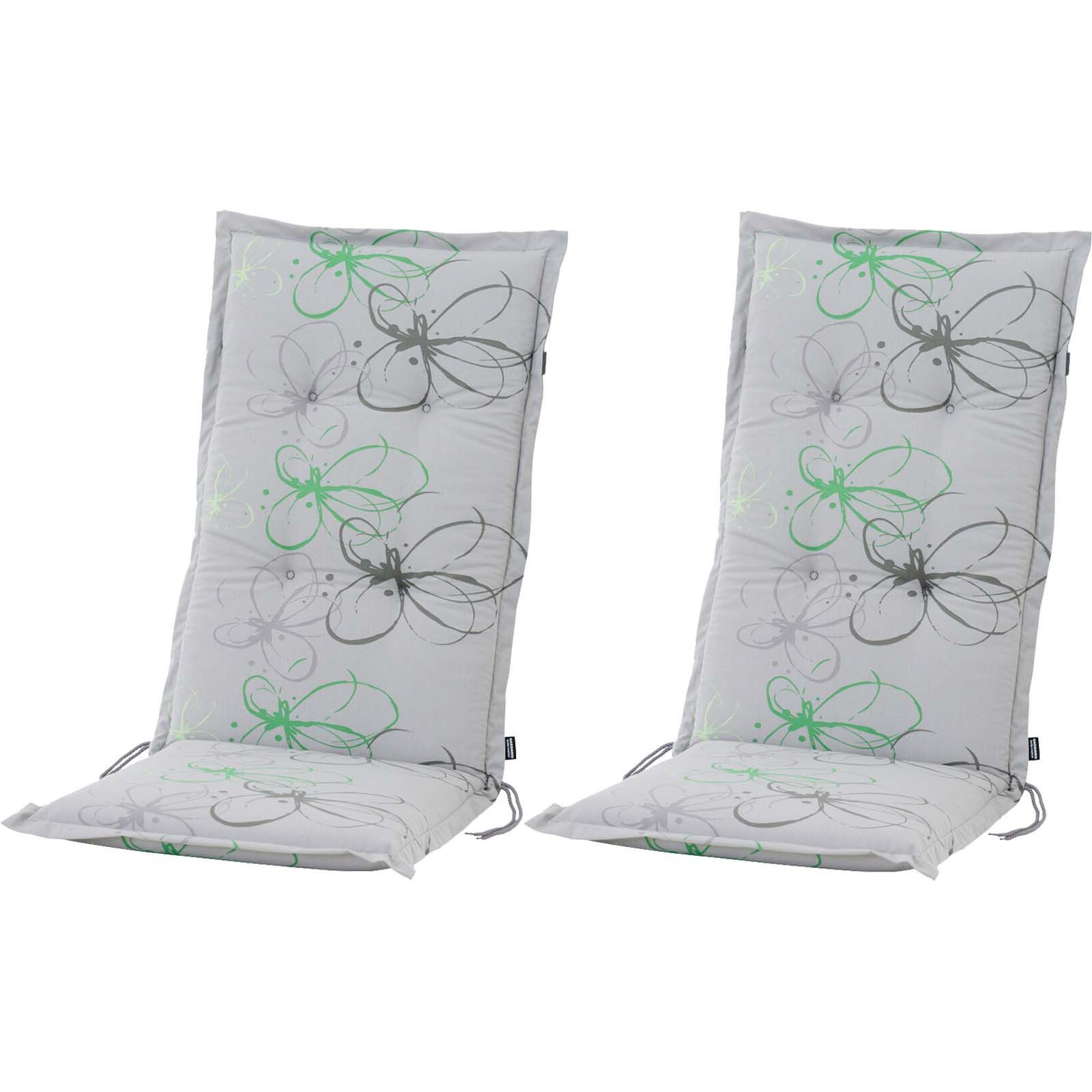 2X High Back Chair Cushions Pads For Garden Chair Cushions Inserts