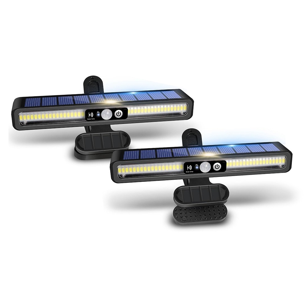 Clip on Solar Motion Lights Outdoor 2 Pack Lamp Wall Hanging Solar Light5160